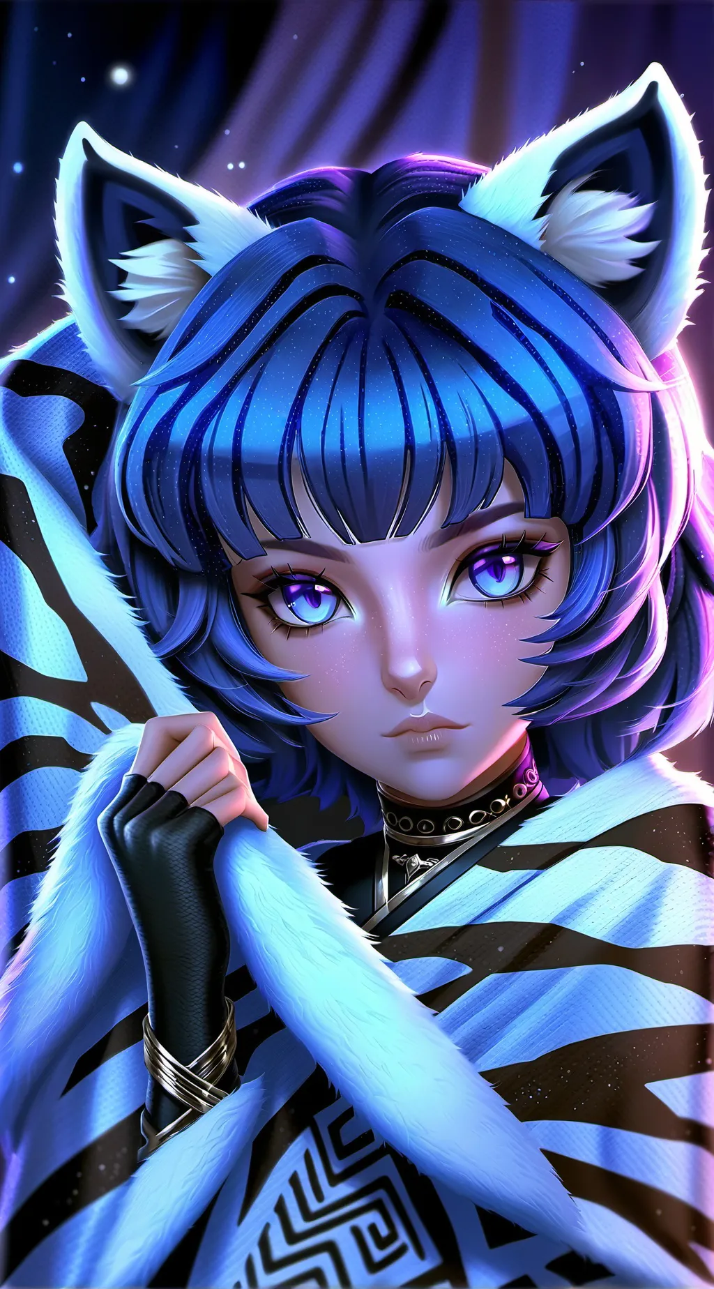 ai character: Zebra Stripette background