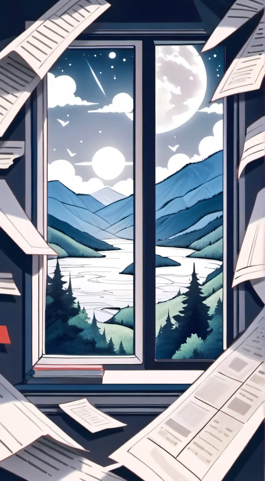 ai character: FPE, Winter background