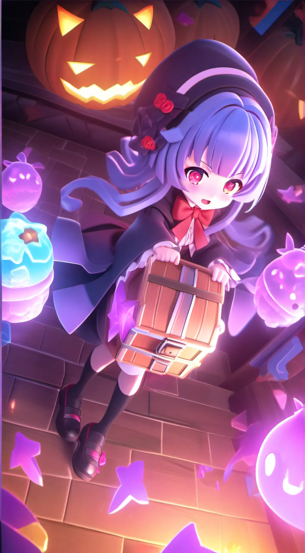 ai character: haunted school:3 background