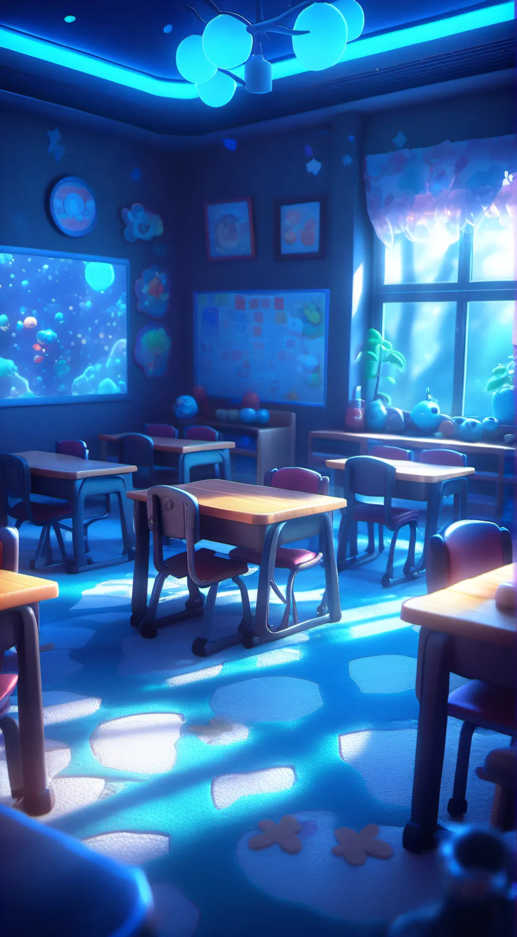 ai character: Classroom background