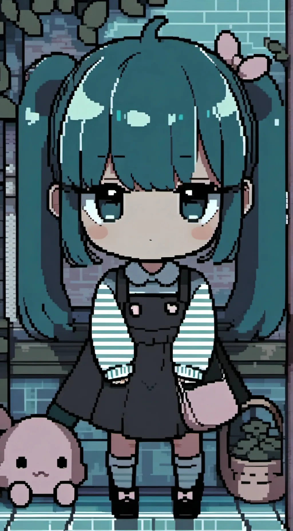 ai character: hastune miku background