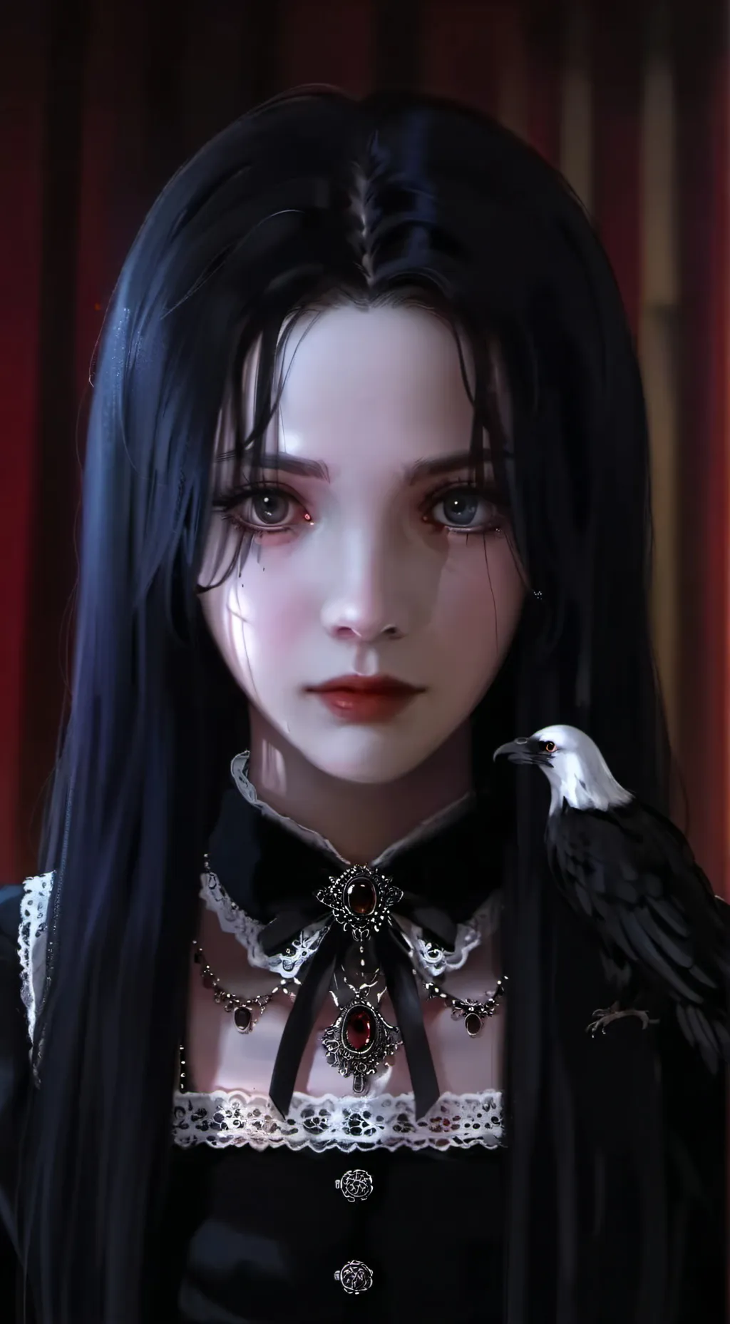 ai character: Wednesday Addams background