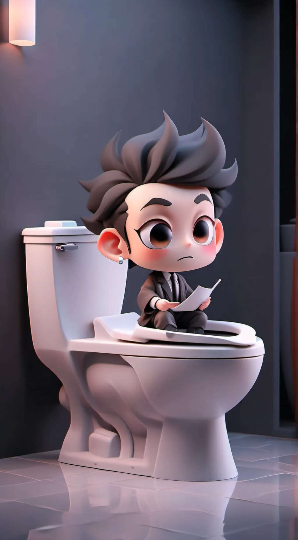 ai character: Skibidi toilet  background