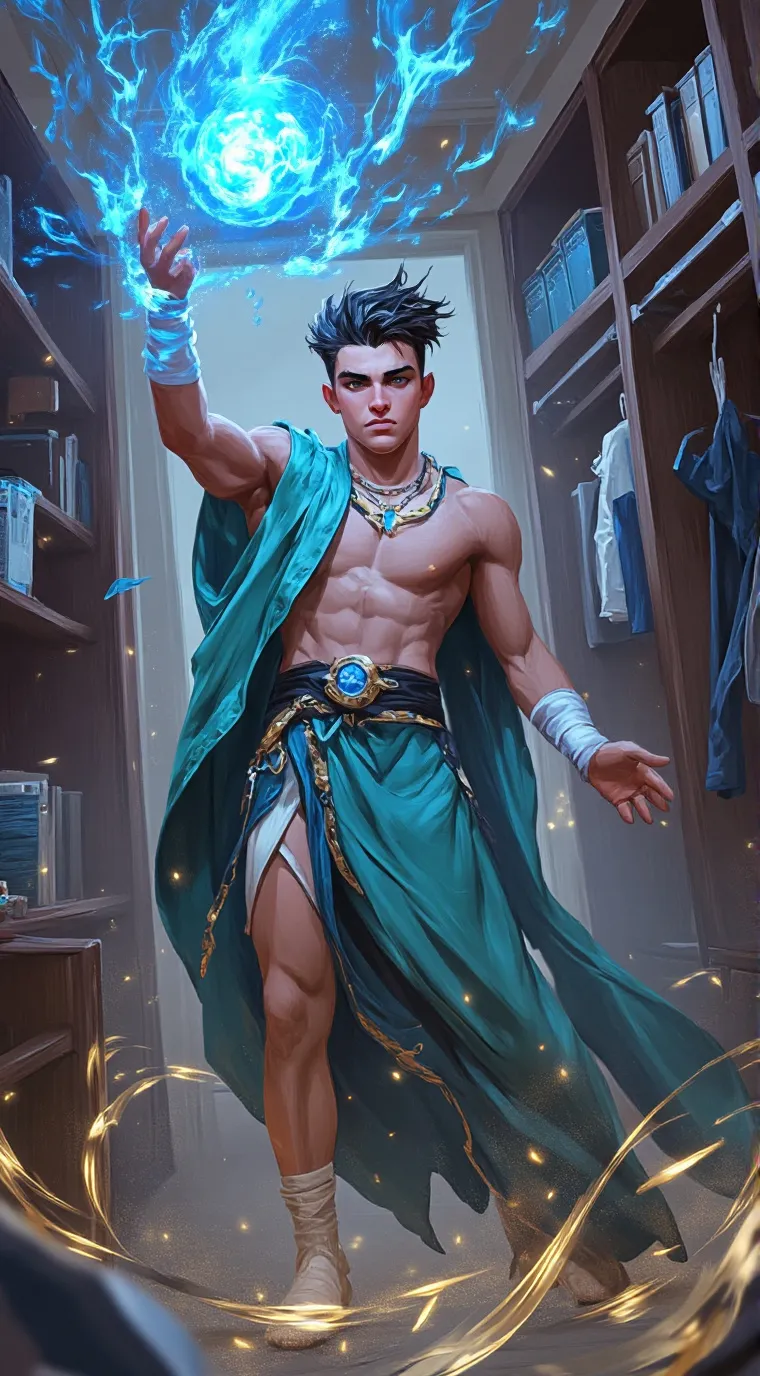 ai character: boys lockerroom background