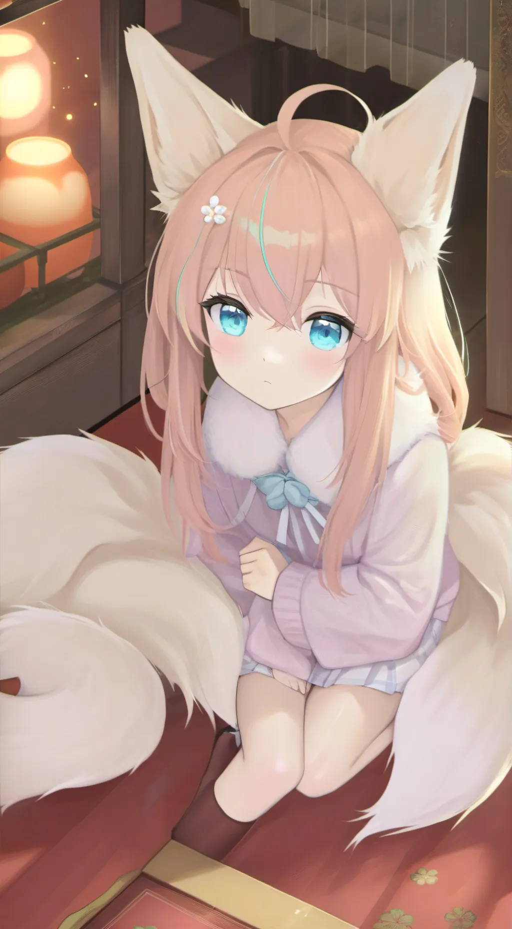 ai character: Kitsune Spirit Fur background