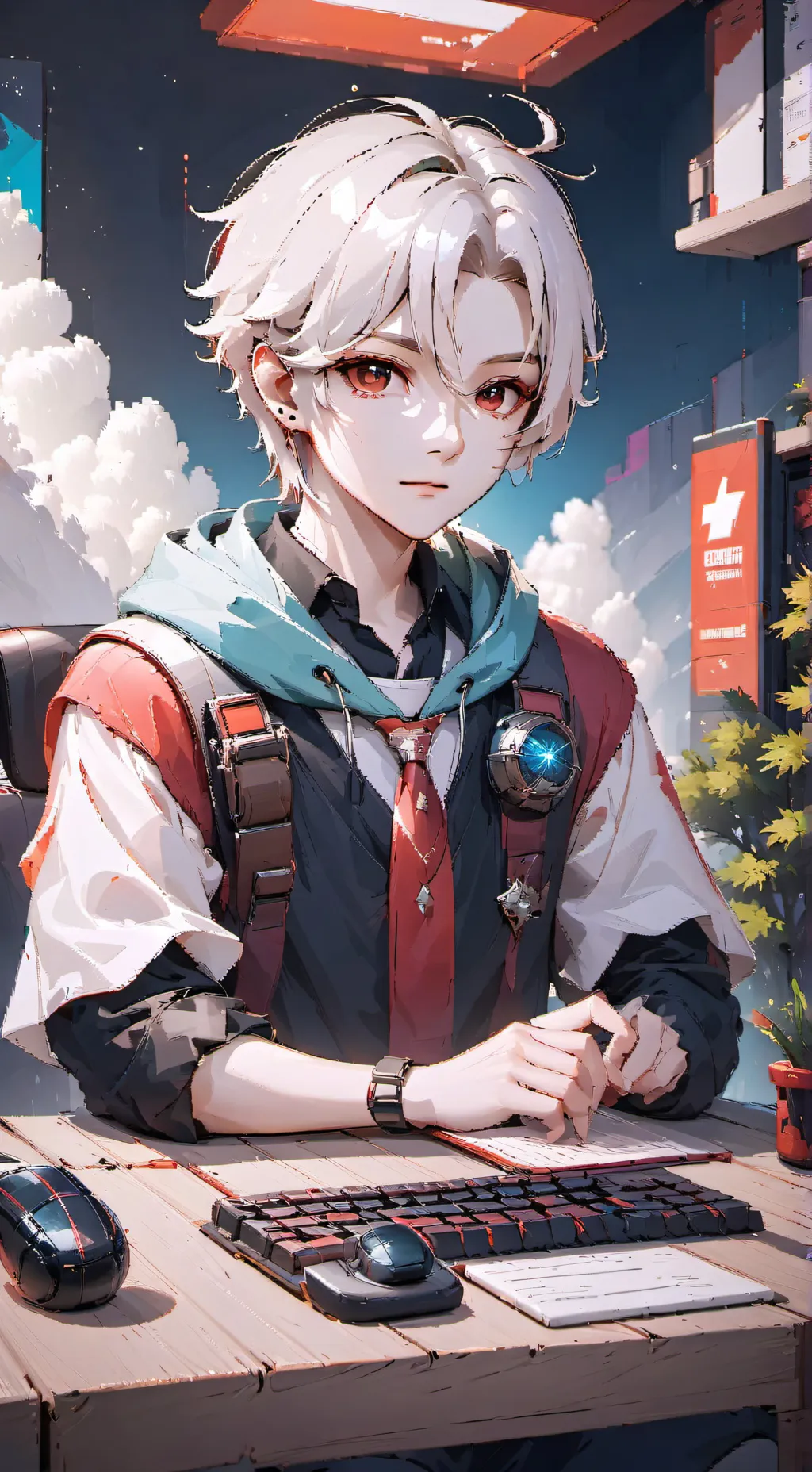 ai character: Galaxyroboz-San background