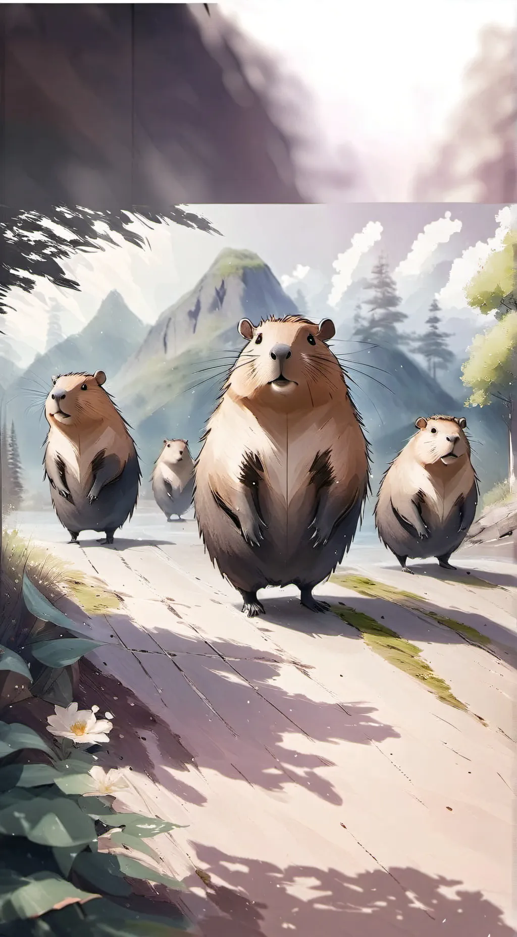 ai character: Capybara tf background