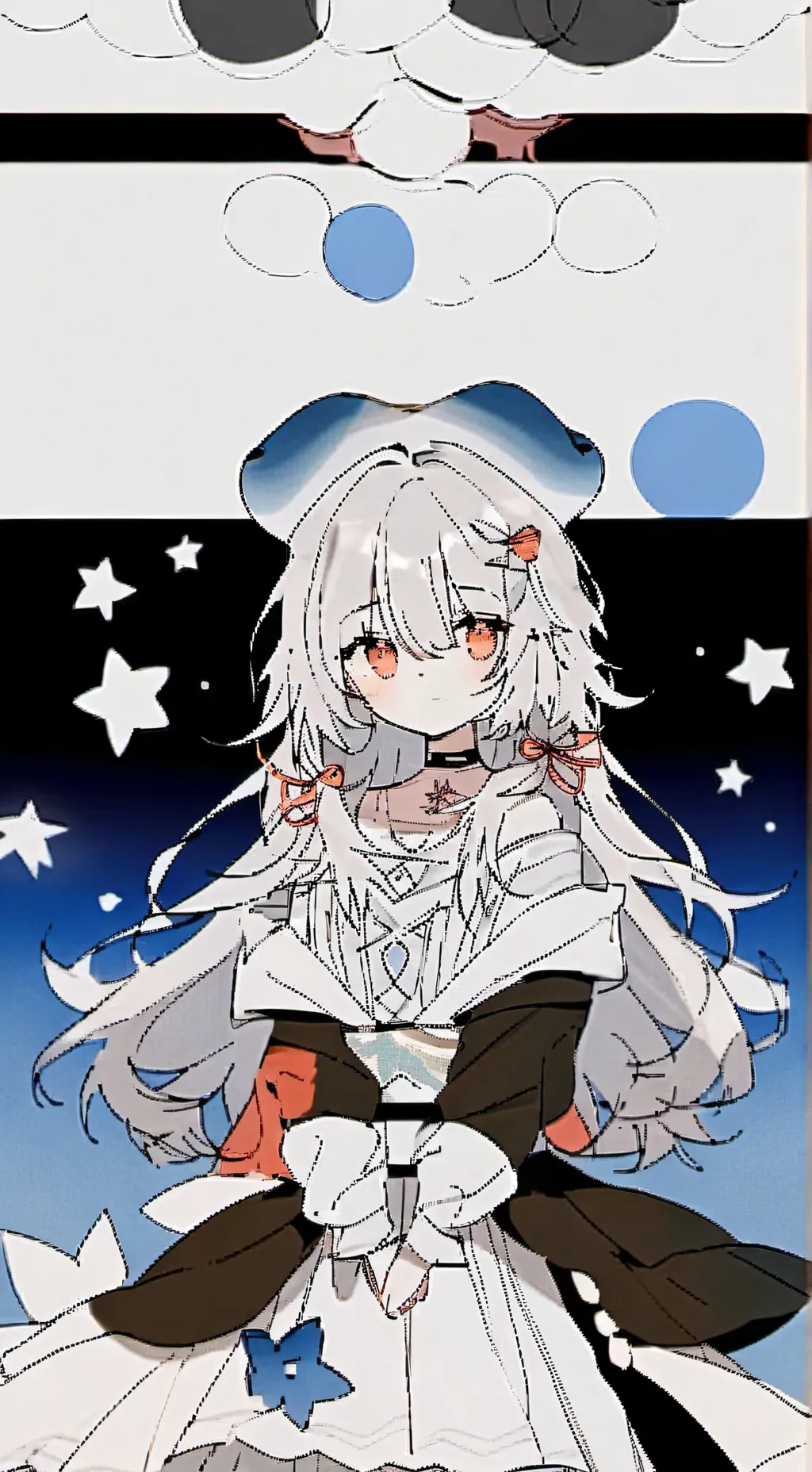 ai character: Creator/Me🤍🤍💙💙🩵🩵 background