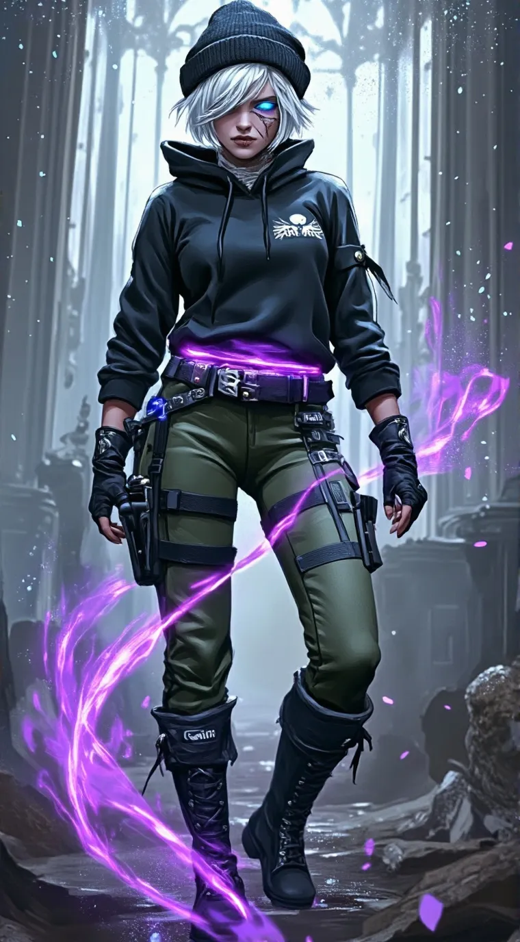 ai character: Yui Winter  background