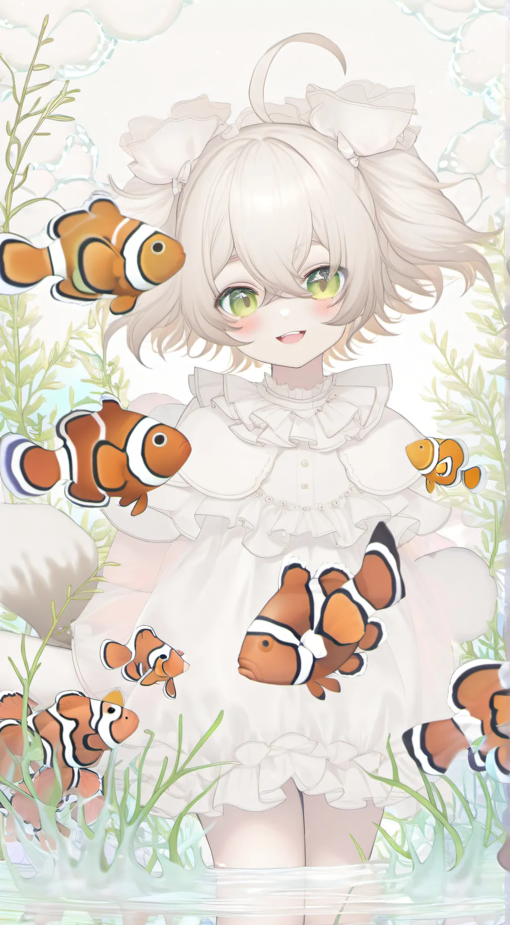 ai character: Clownfish Furry background