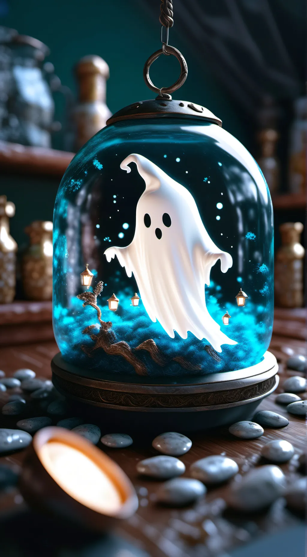 ai character: GHOST CAPSULES background