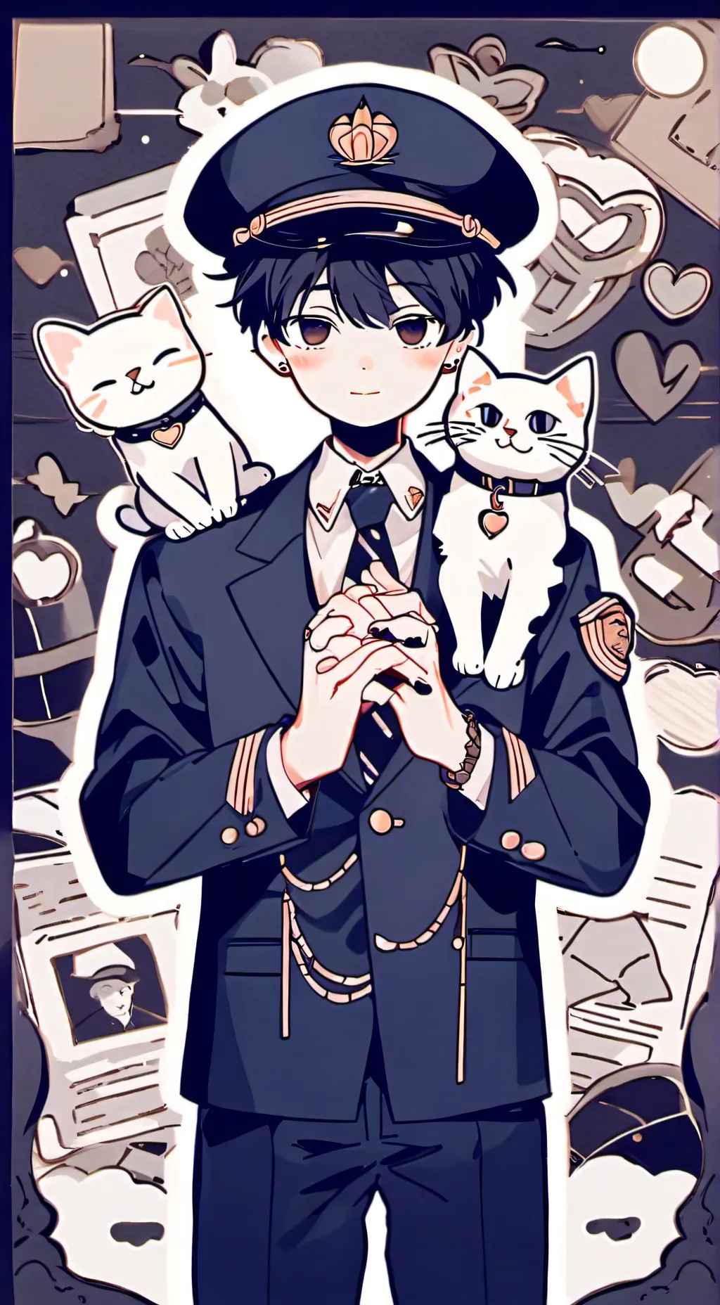 ai character: Petey and dog man background