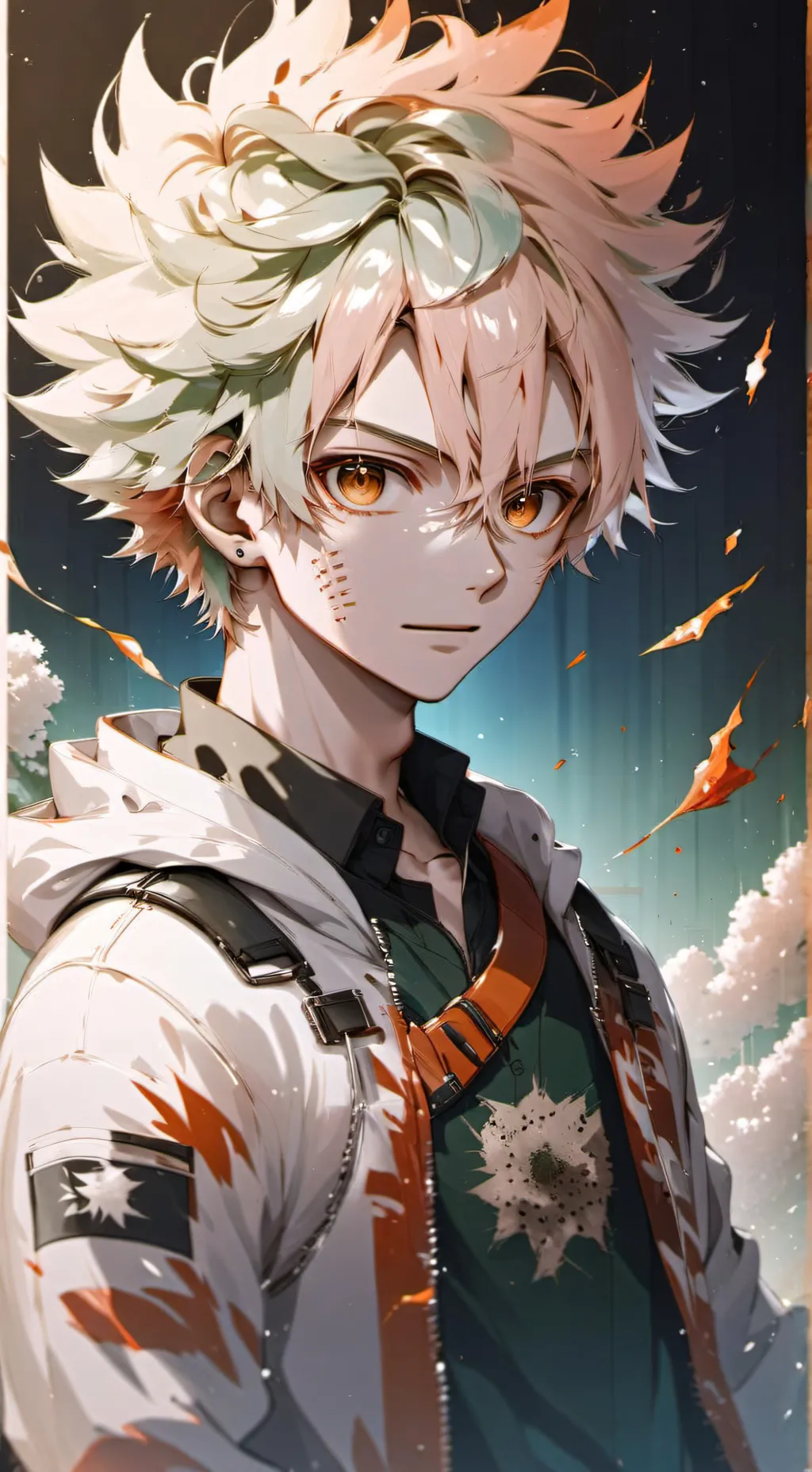 ai character: beach day background