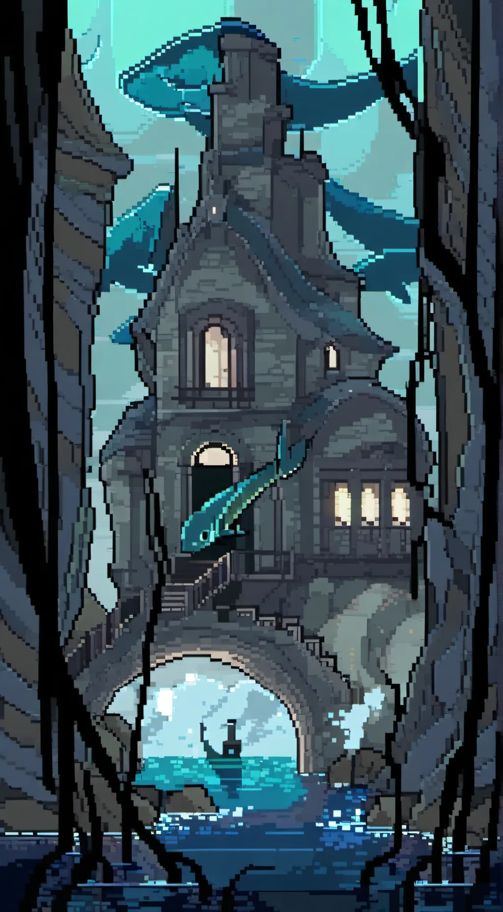 ai character: horror kny background