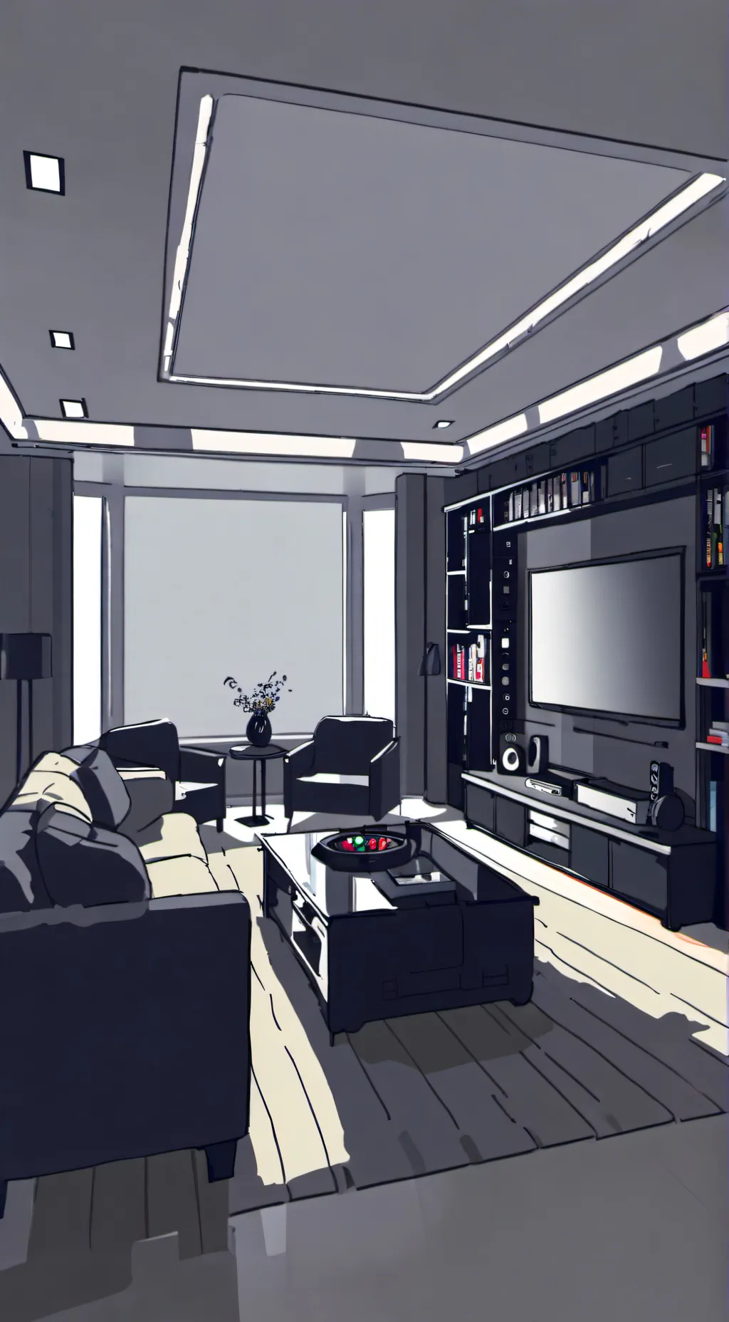 ai character: Movieeee background