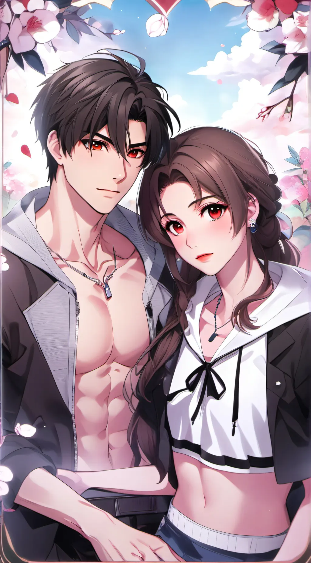 ai character: Andrew and Andrea  background