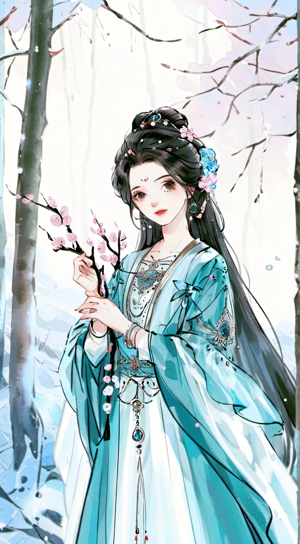 ai character: chica trabajadora  background