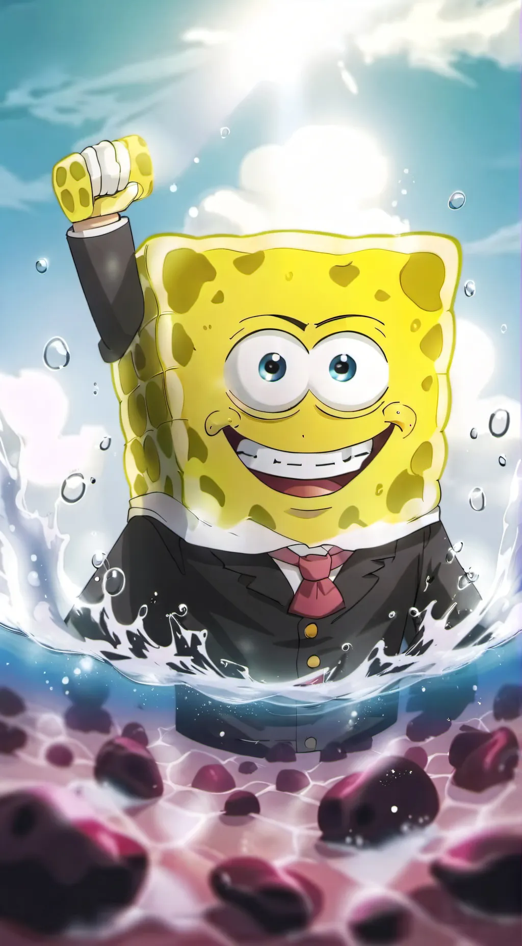 ai character: spongebob background