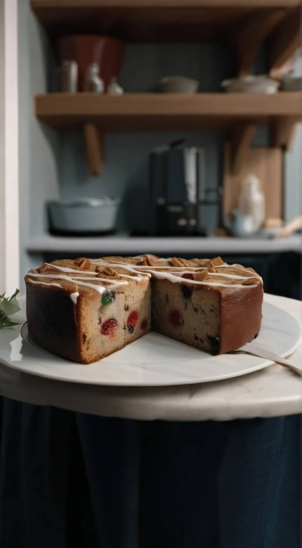 ai character: fruitcake background