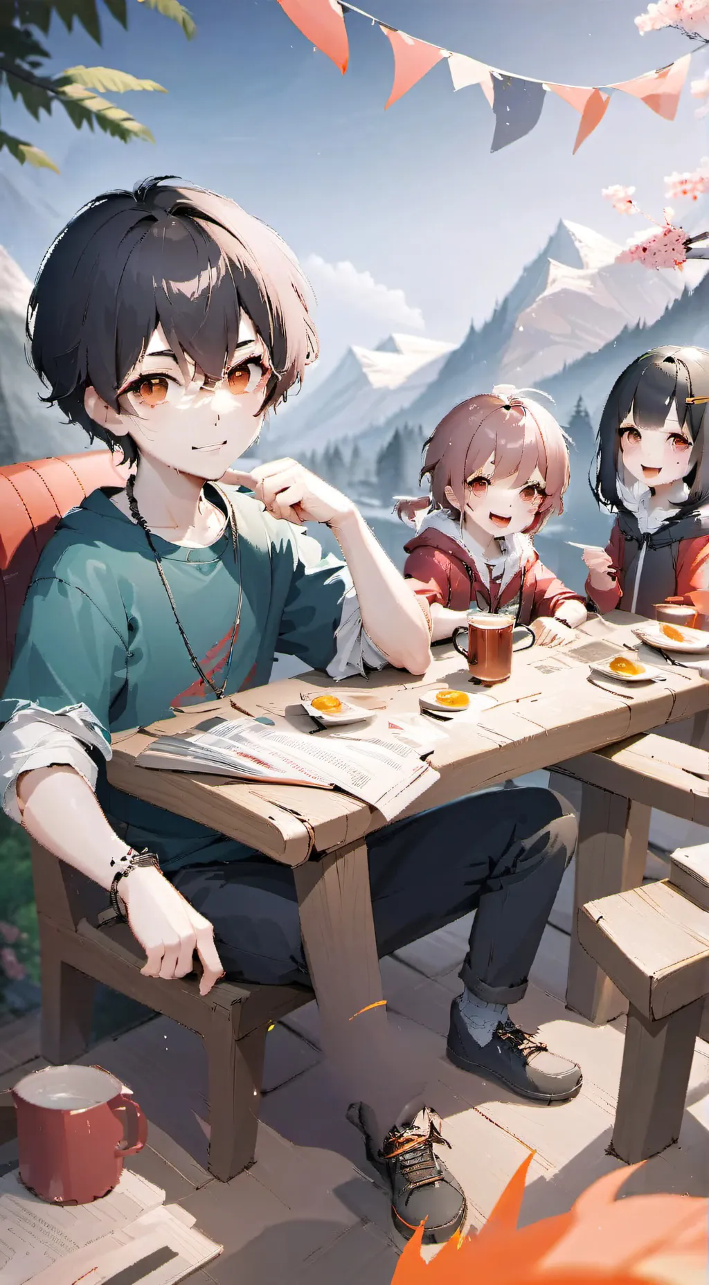 ai character: Bad kid camp background