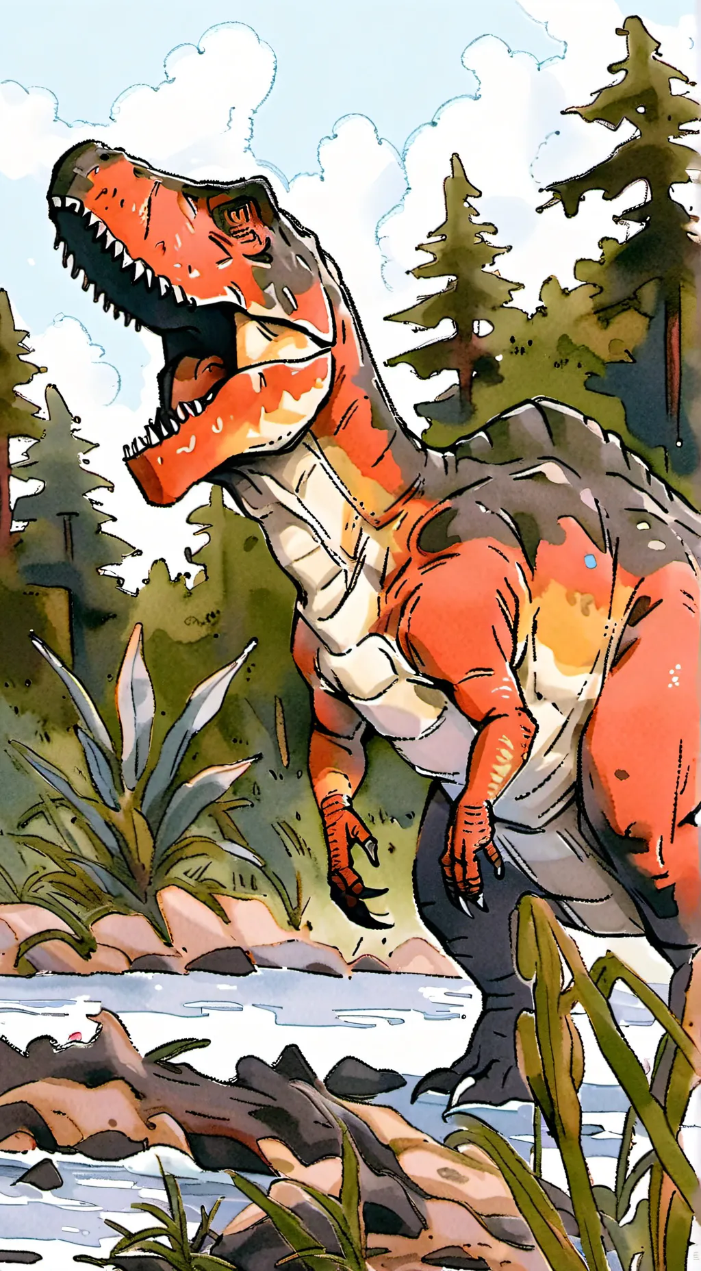 ai character: A normal Dino.. background