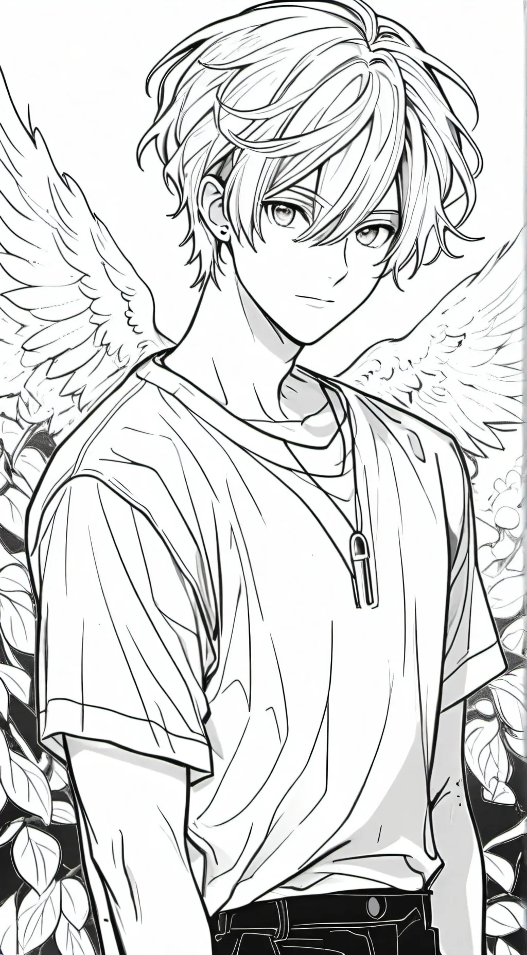 ai character: Hombre con alas background