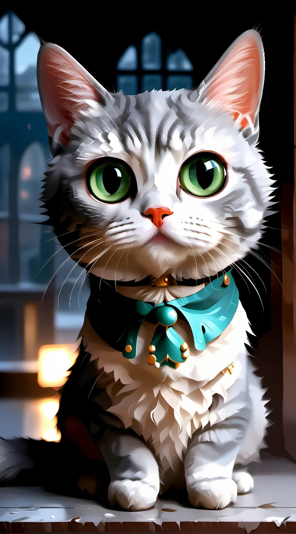 ai character: sad kitten background