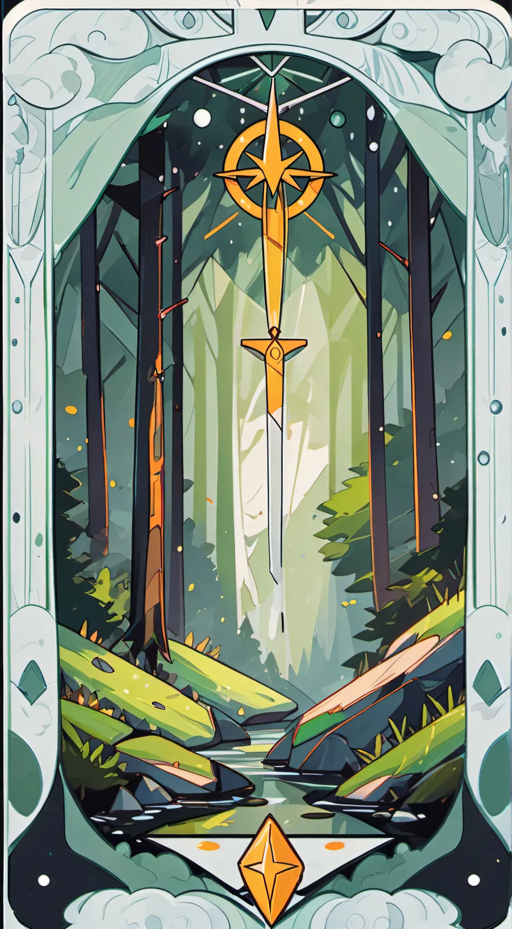 ai character: PJO rainy day background