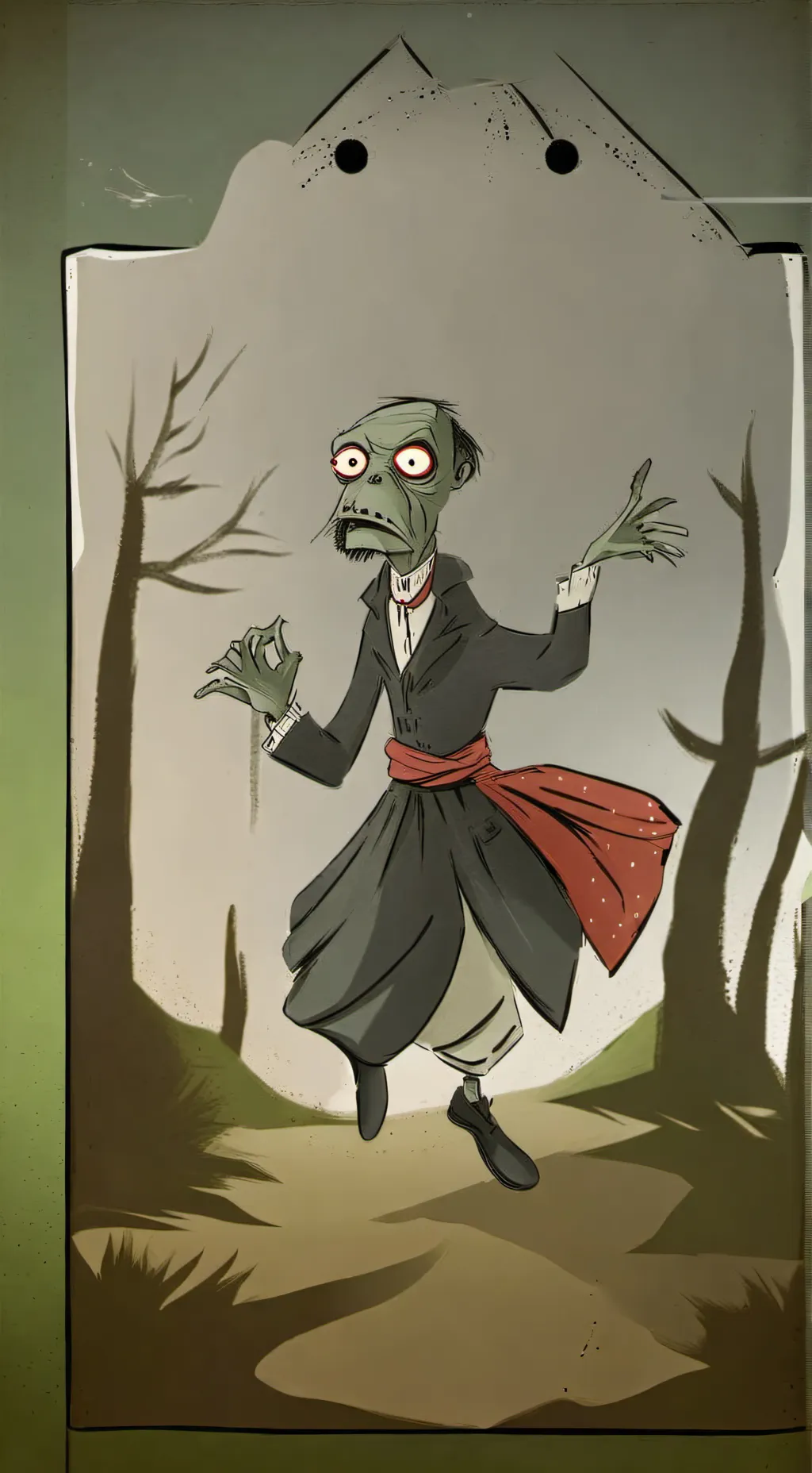 ai character: зомбі background