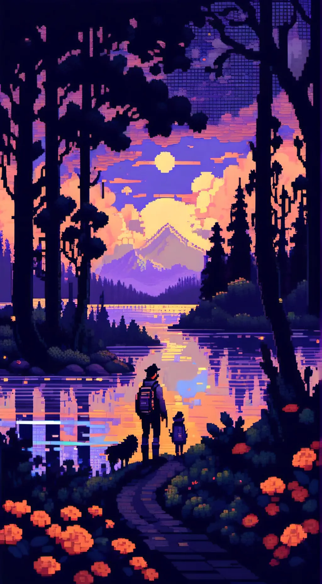 ai character: F a n f~micheal background