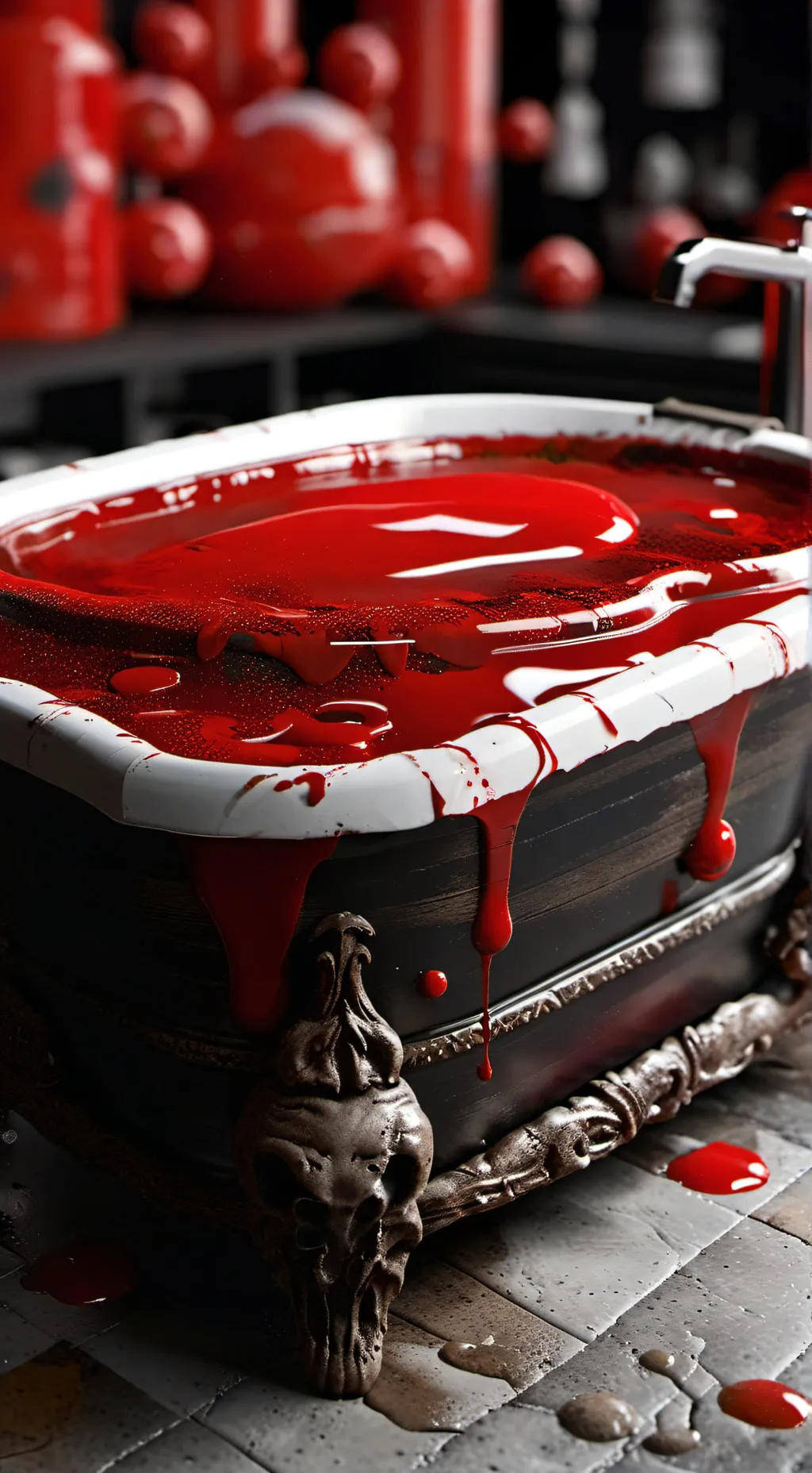 ai character: Blood slime background