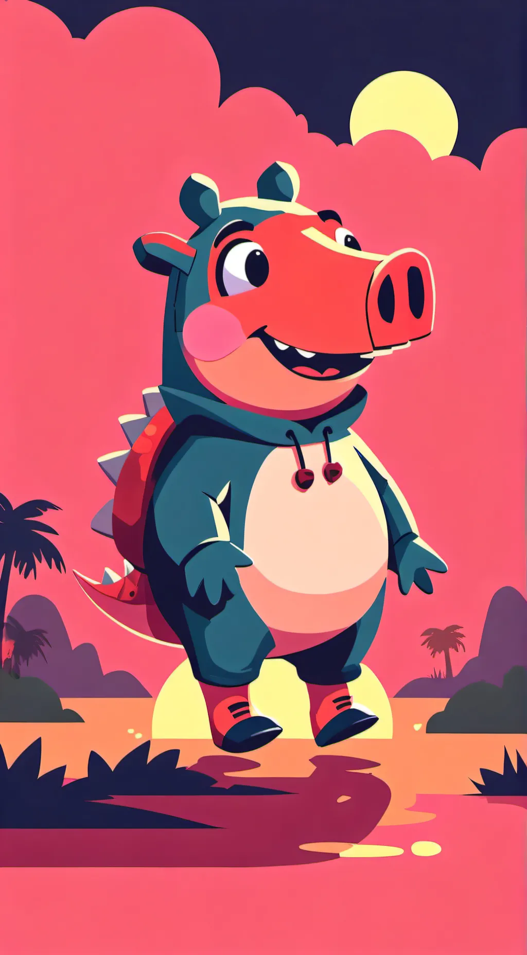 ai character: pepa la dinosauria background