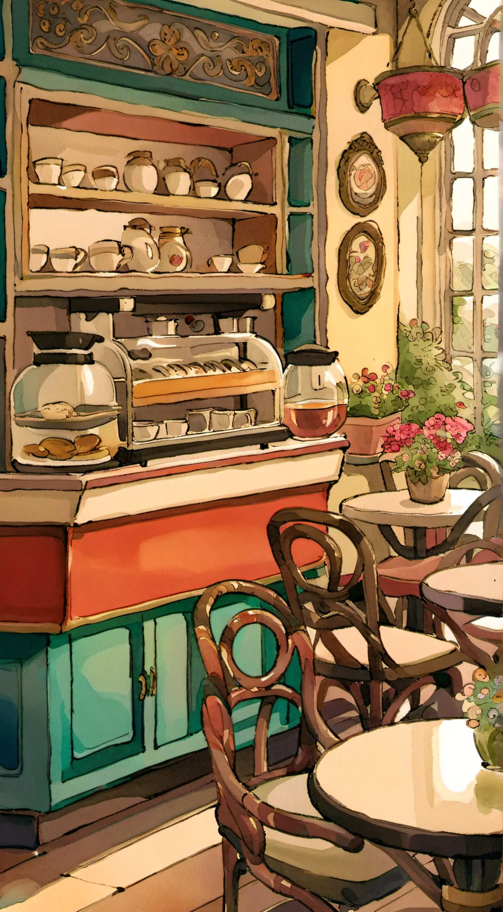 ai character: fpe cafe background