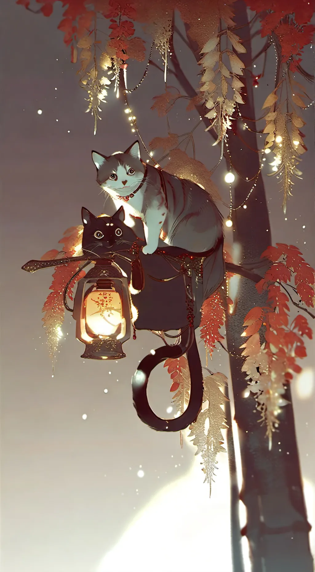 ai character: cat  background