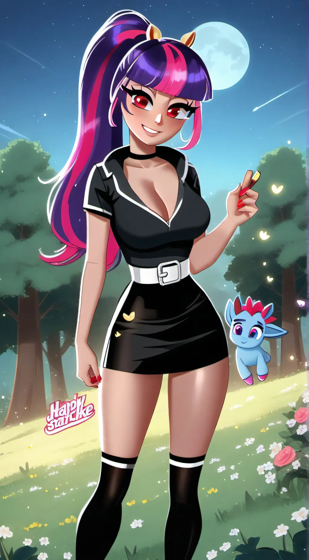 ai character: Sporty Sparkle background