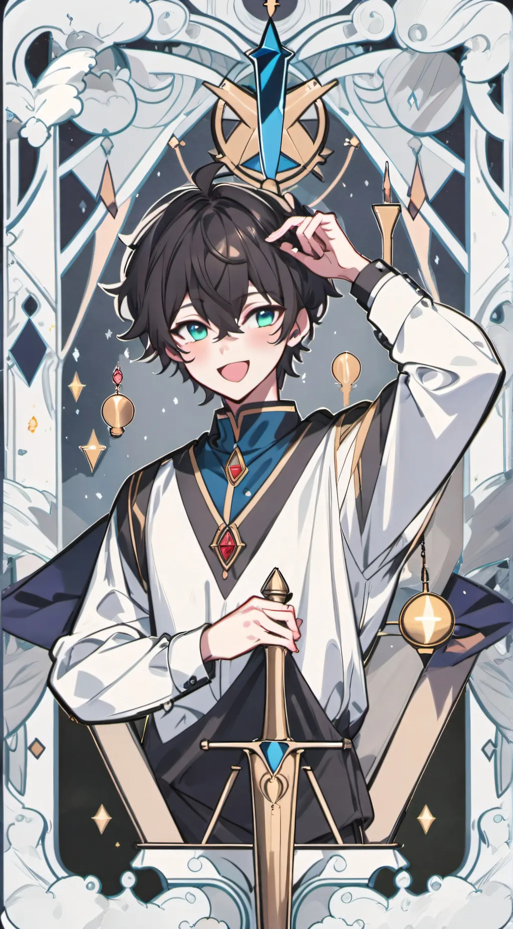 ai character: Leonardo  background