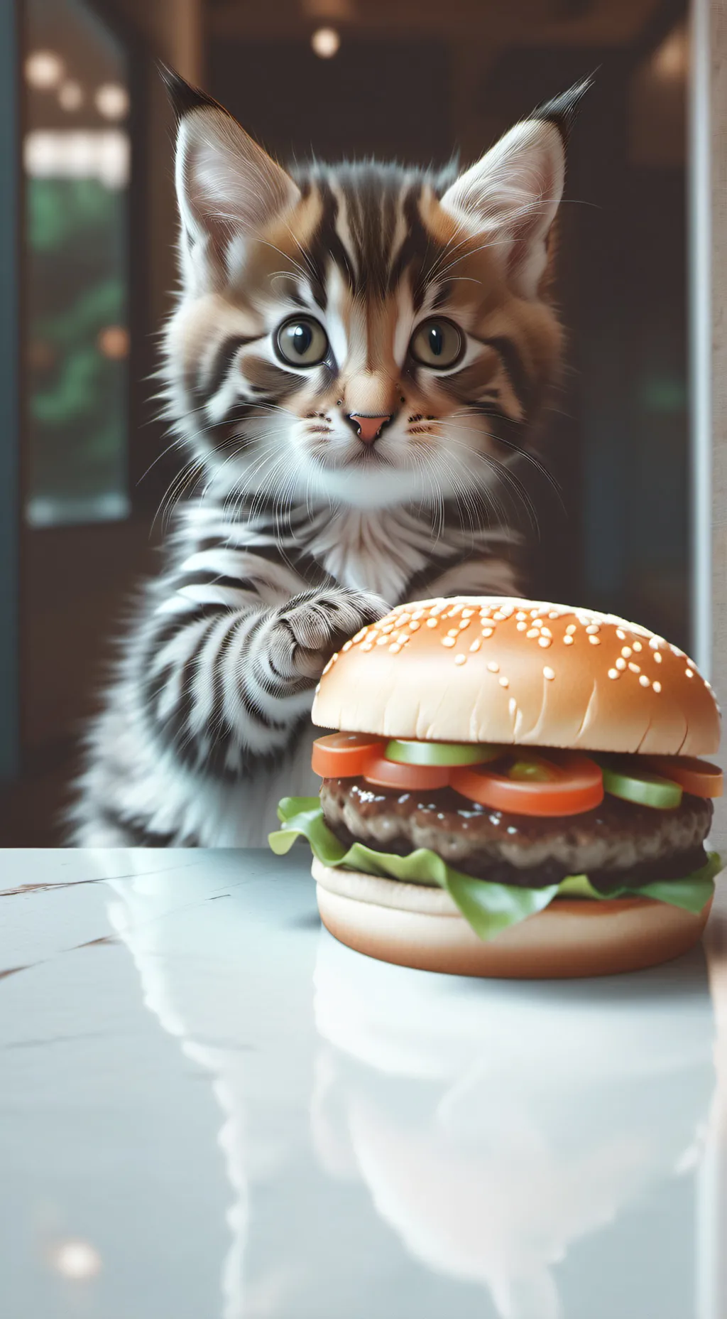 ai character: gato comelon background