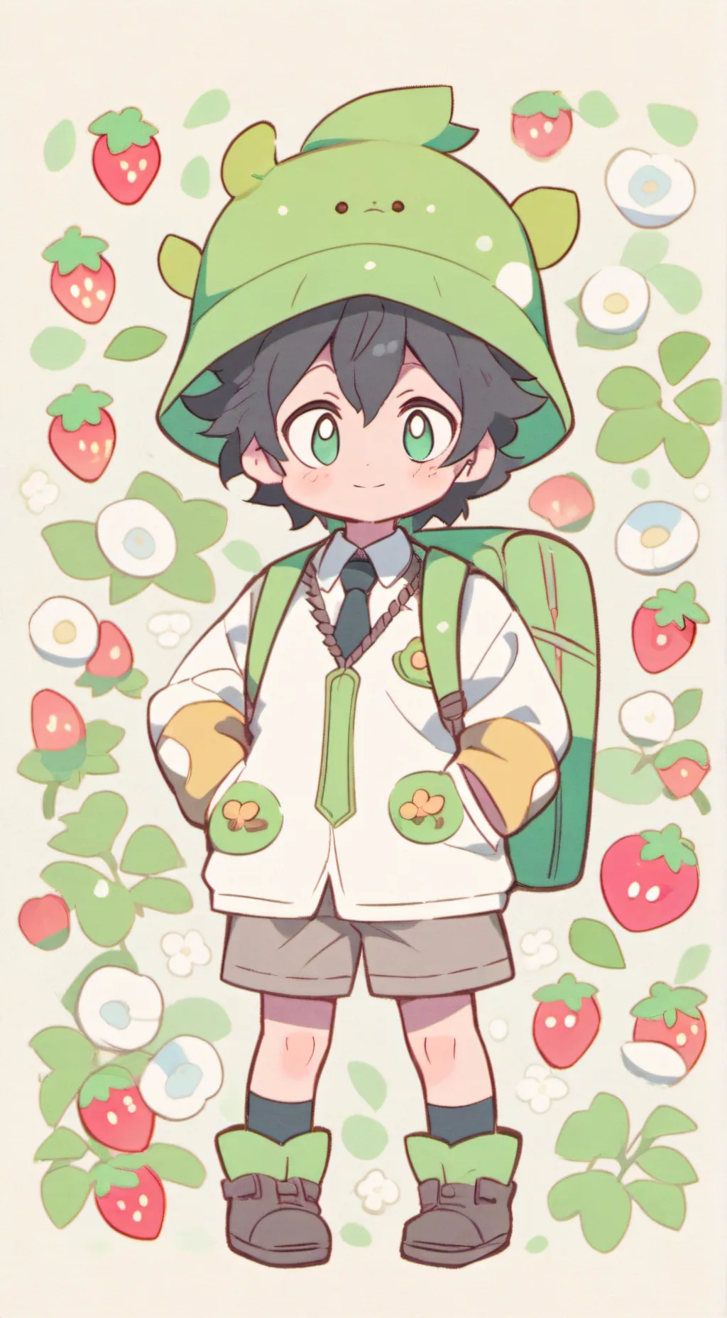 ai character: Deku 💚 background