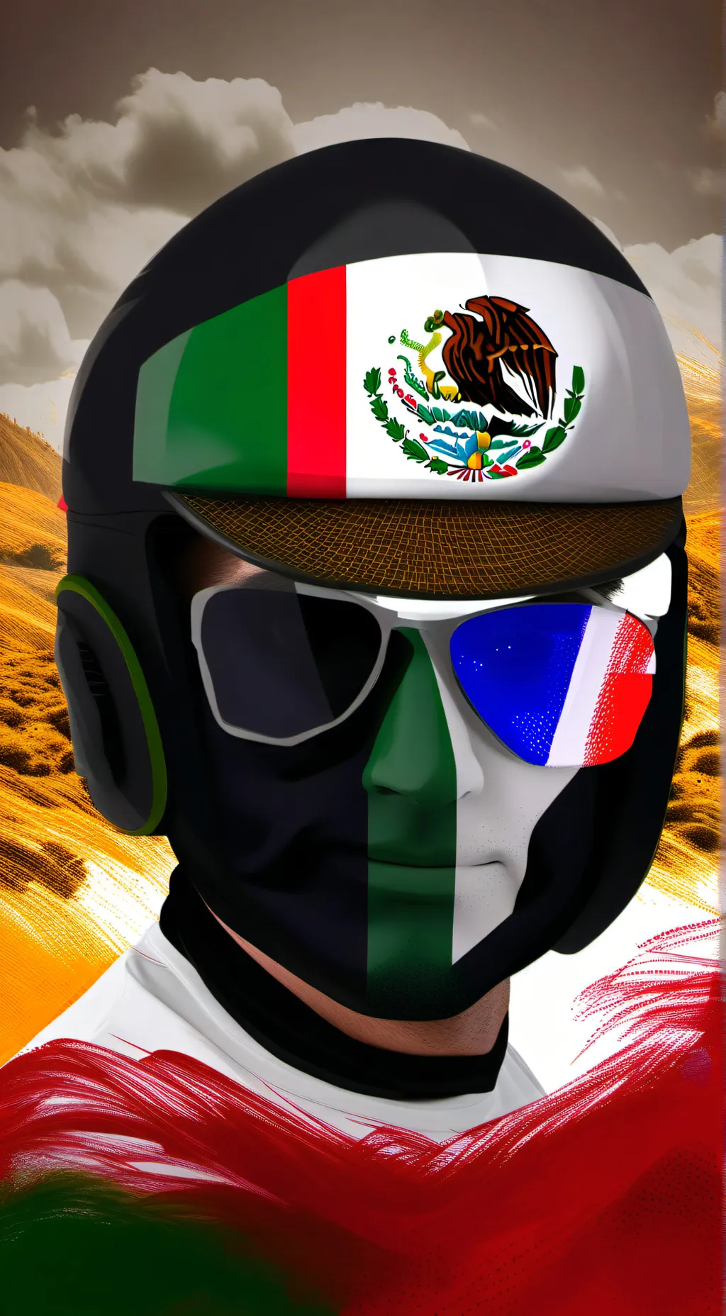 ai character: Mexico And USA background