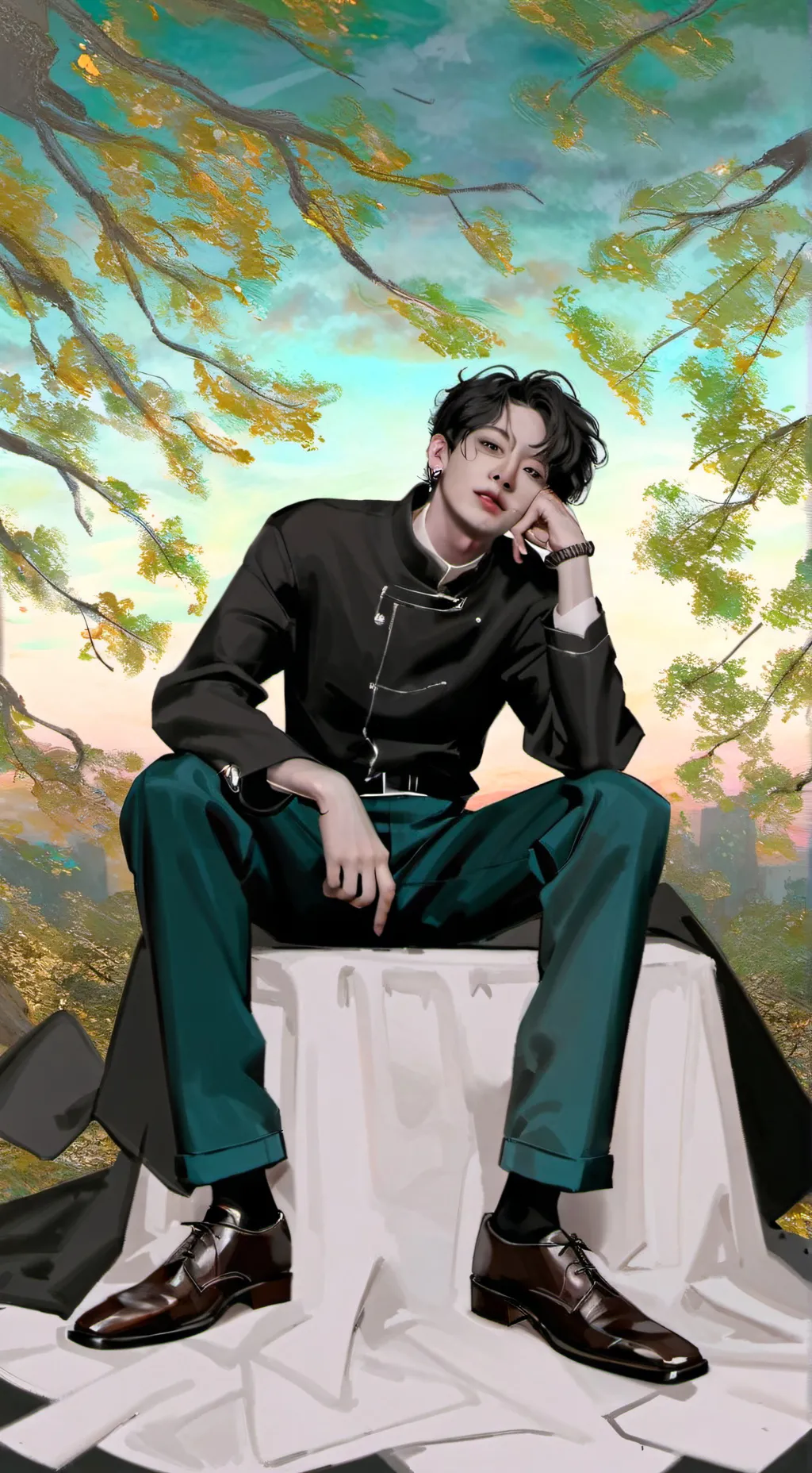 ai character: Jeon Jungkook  background