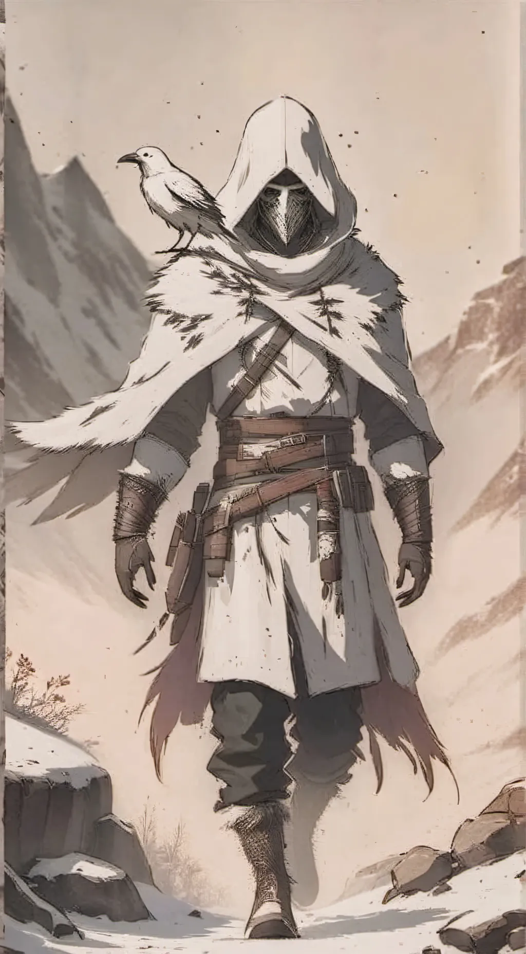 ai character: winter  background