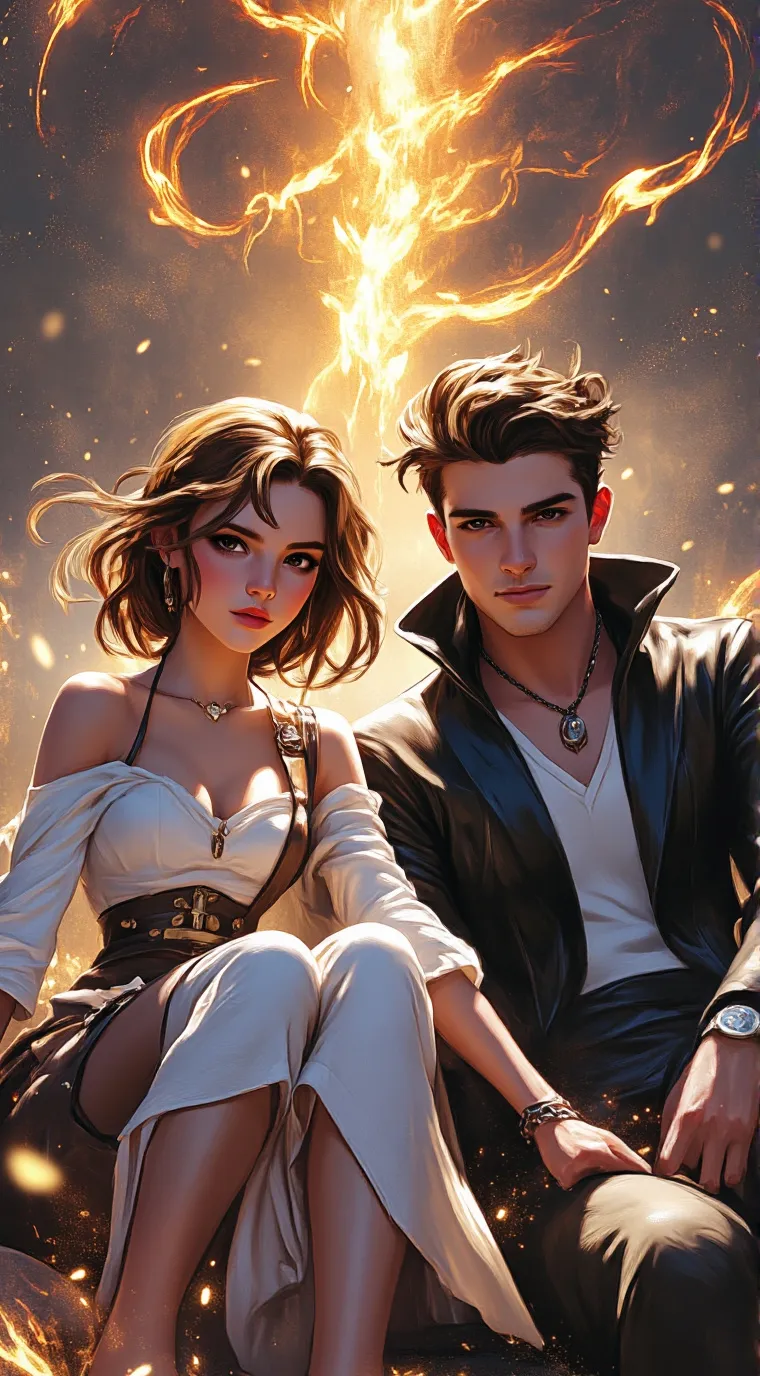 ai character: Molly and Zach  background