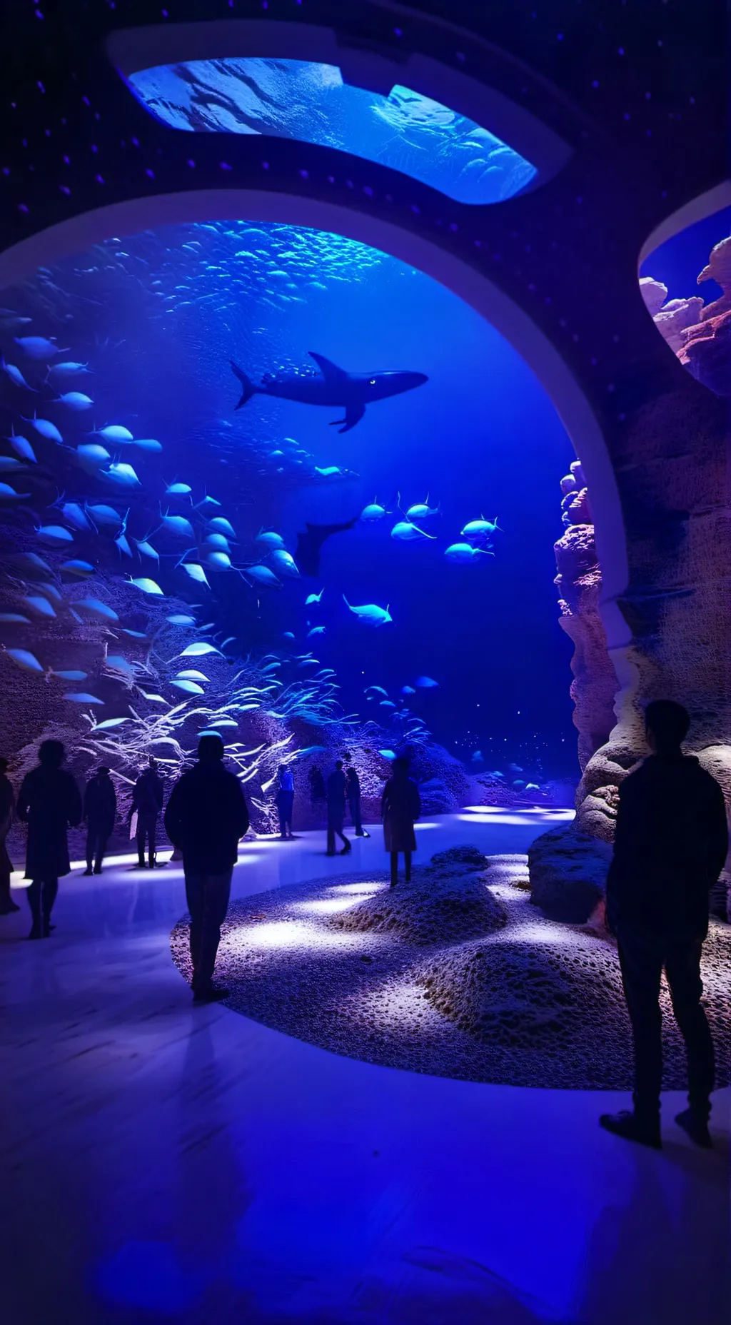 ai character: HH AT AQUARIUM background