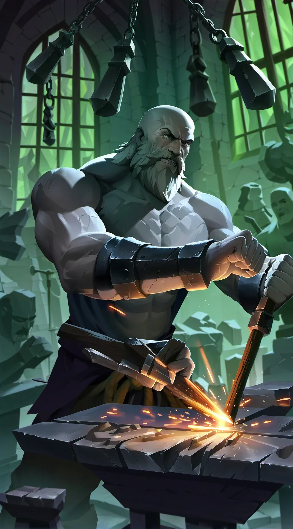 ai character: hephaestus  background