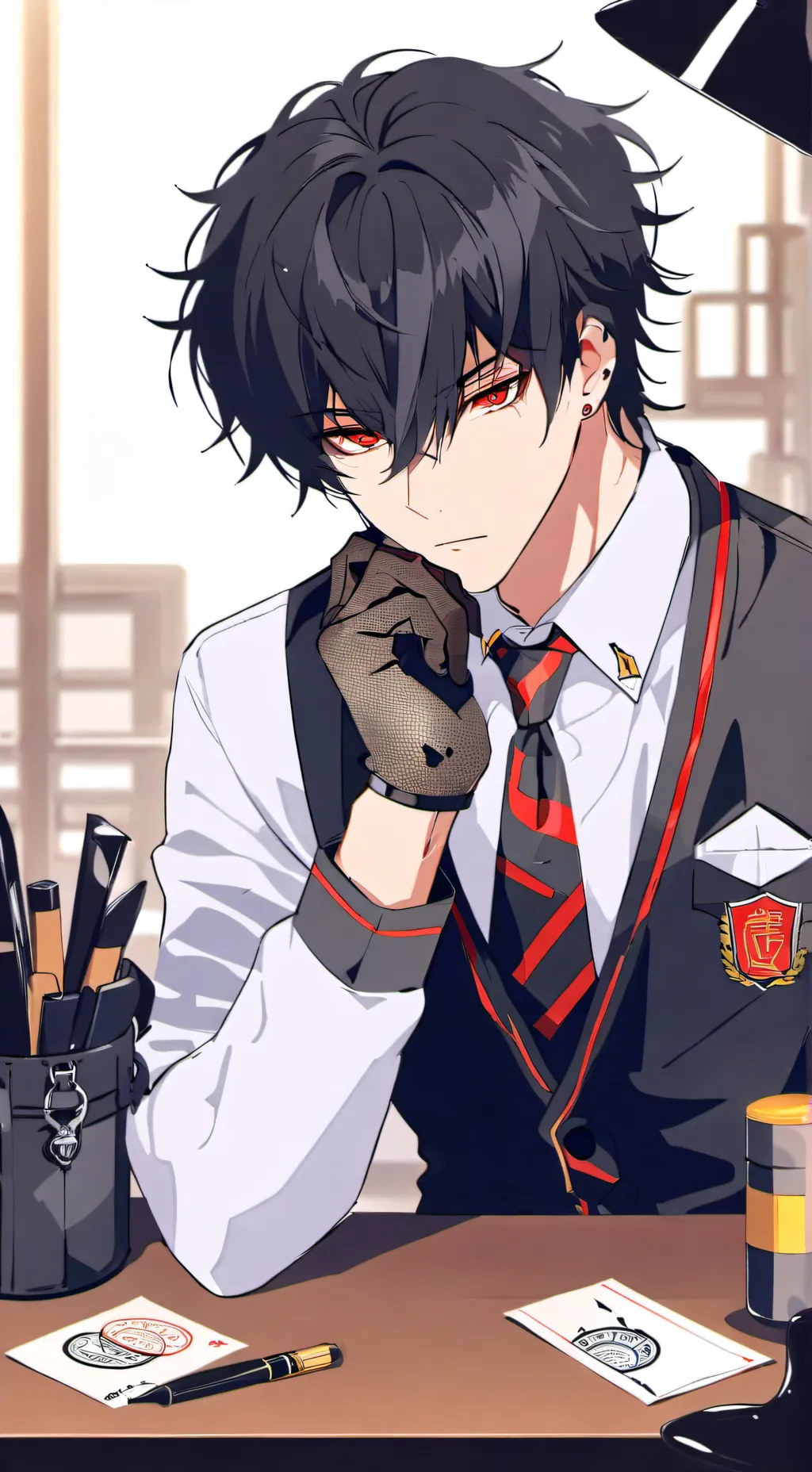 ai character: Ash background