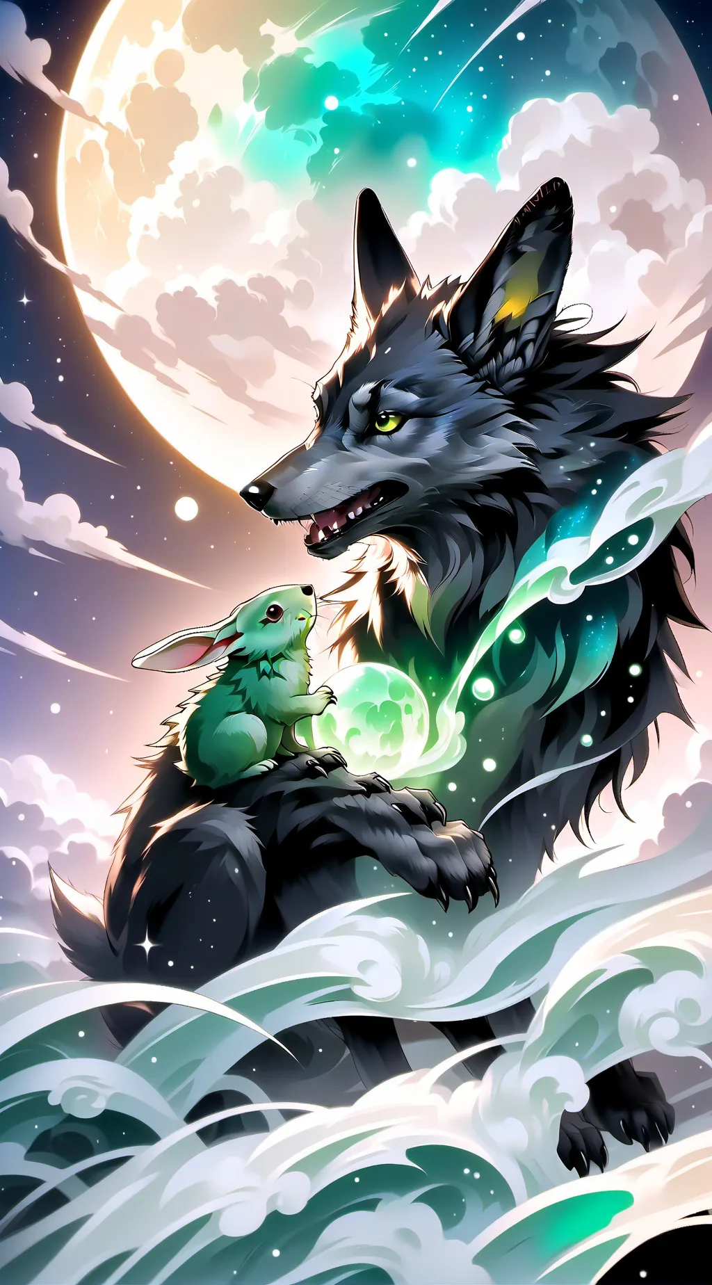 ai character: wolf nyai-yo  background