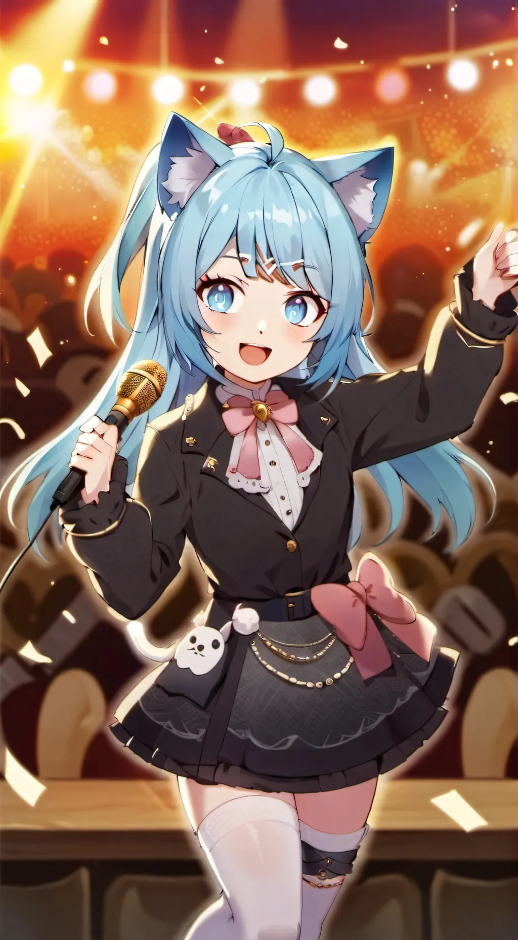 ai character: Neko popstar background