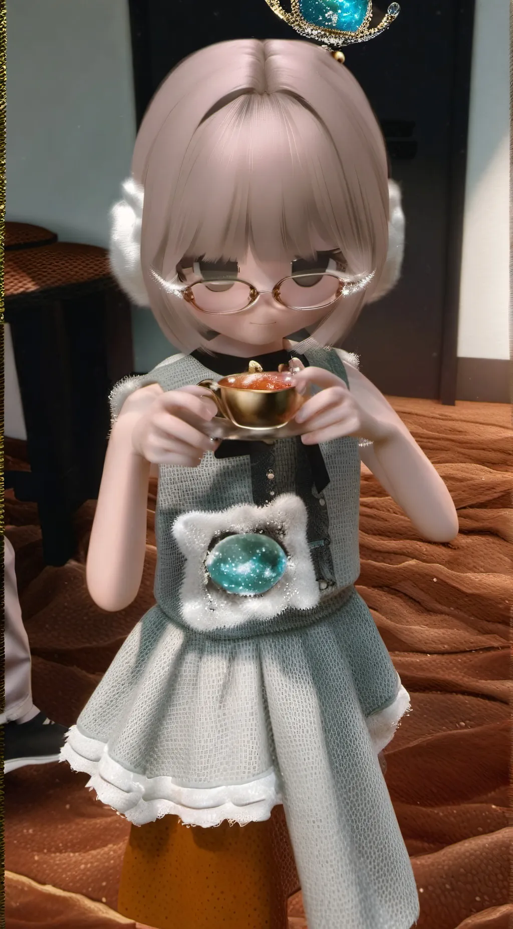 ai character: Kawaii girl/Naomi background