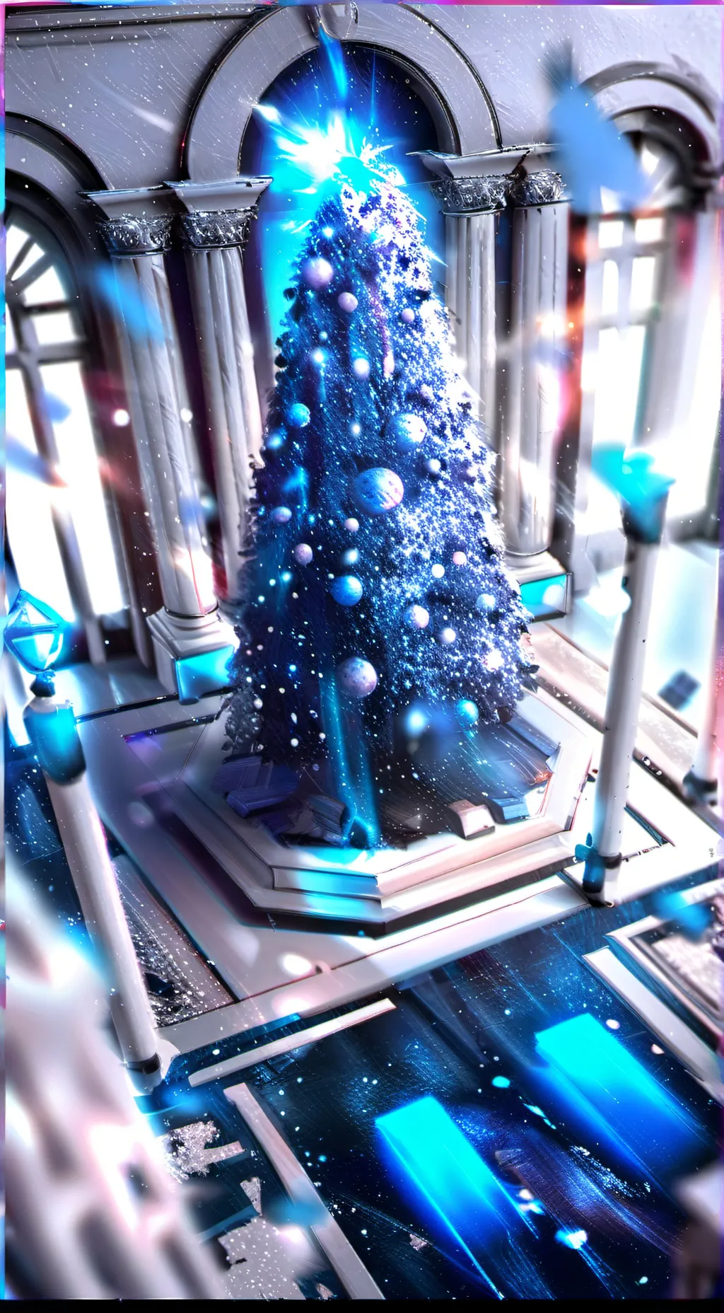 ai character: Christmas Party background