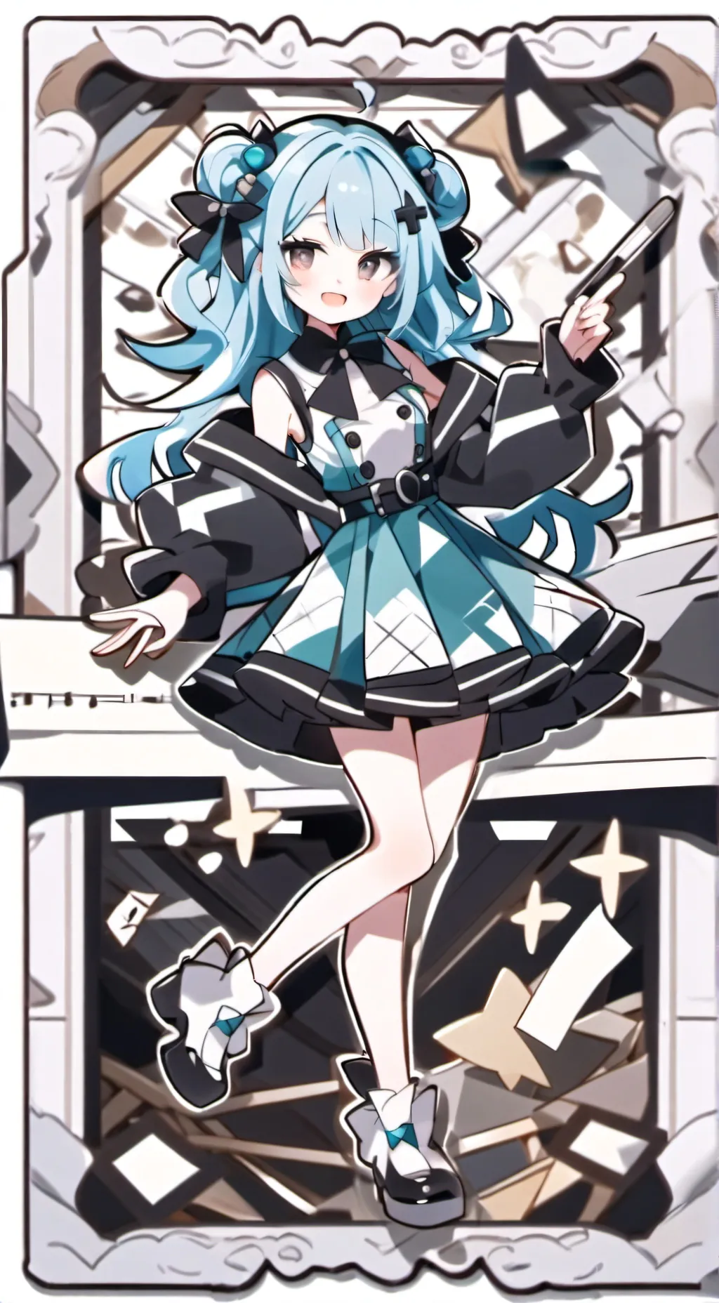 ai character: cute singergirl123 background